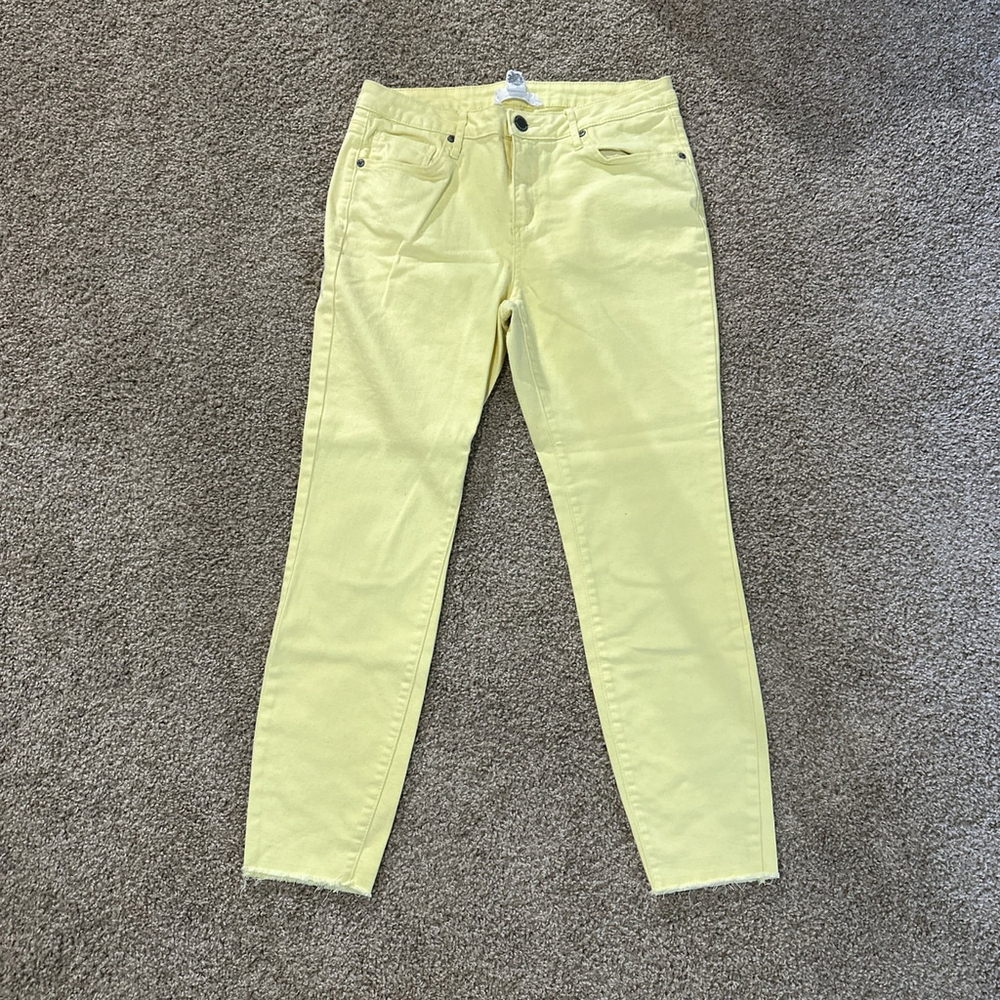 Workshop Republic Clothing Light Yellow Skinny Jeans Size 8 High Waisted